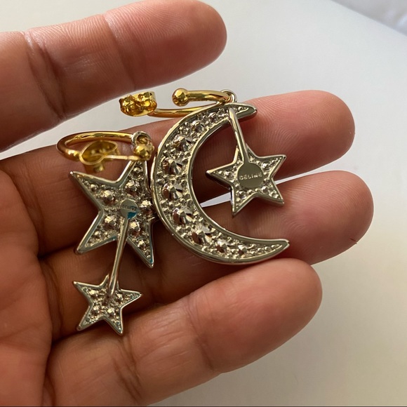 🤩🤩Celine 🤩🤩  Gold and Silver Dangle Drop Earrings - Picture 7 of 8